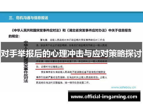 对手举报后的心理冲击与应对策略探讨